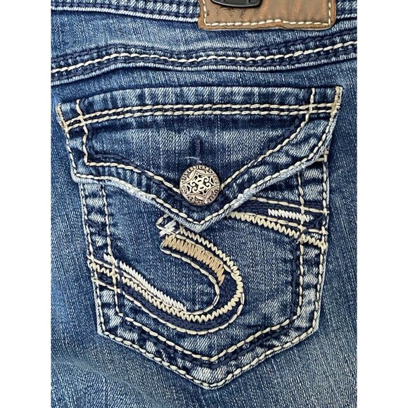 Silver Jeans Suki Surplus Women's Tag 28x30 Medium Wash Mid Rise Bootcut 30x30 - Picture 5 of 15